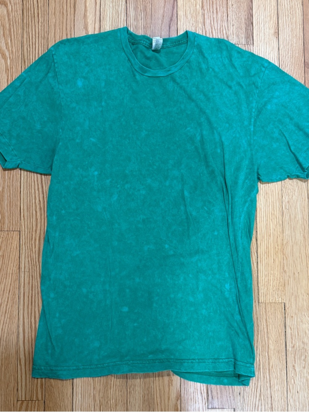 Men's Green Mineral Wash American Apparel T-Shirt